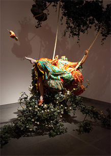 Yinka Shonibare, 'The Swing (after Fragonard)' 2001, at Brooklyn Museum © Diana Quick